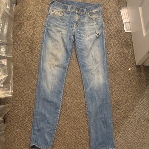 True Religion Faded Blue Denim Jeans